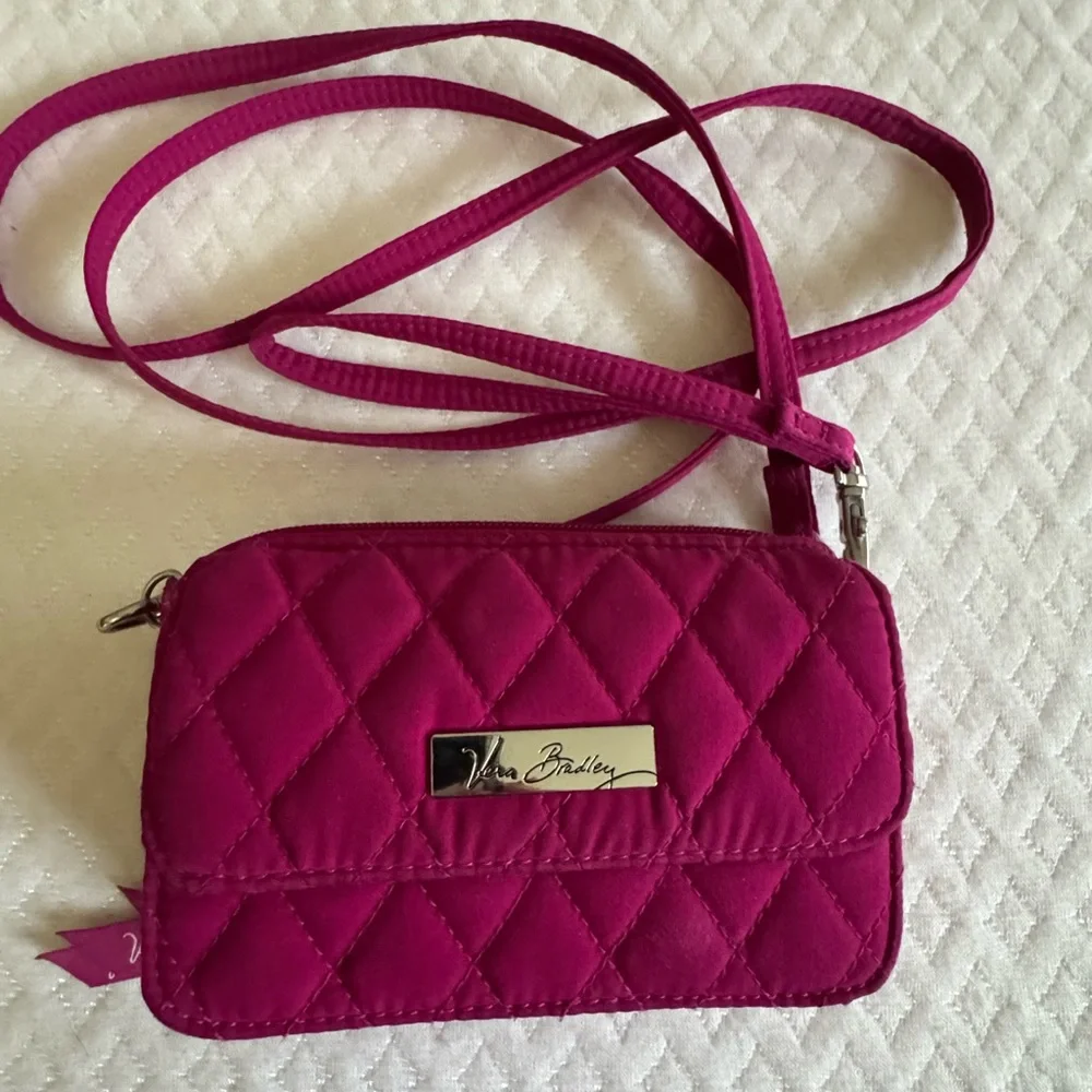 Vera Bradley Quilted Crossbody Bag - Fuchsia - Picture 2 of 8